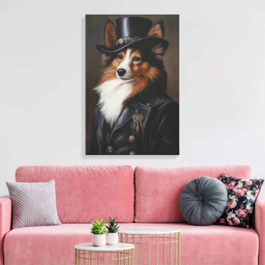 Hoch entwickelte Shetland Sheepdog | Sheltie Leinwanddruck (Insitu (Wohnzimmer))