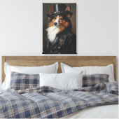 Hoch entwickelte Shetland Sheepdog | Sheltie Leinwanddruck (Insitu (Schlafzimmer))