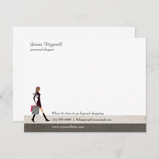 Hoch entwickelte Shopper-Notecard Mitteilungskarte (Vorne/Hinten)