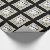 Hoch entwickelte Silvester, Schwarz und Tan Geschenkpapier (Ecke)