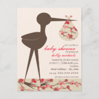 Hoch entwickelte Storch-Kirschblüten-Babyparty