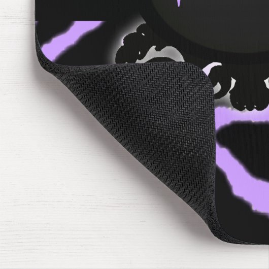 Hoch entwickelte Zebra Print-Monogramm Mousepad (Ecke)