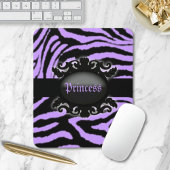 Hoch entwickelte Zebra Print-Monogramm Mousepad