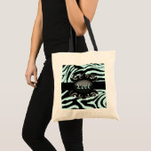 Hoch entwickelte Zebra Print-Monogramm Tragetasche (Vorderseite (Produkt))