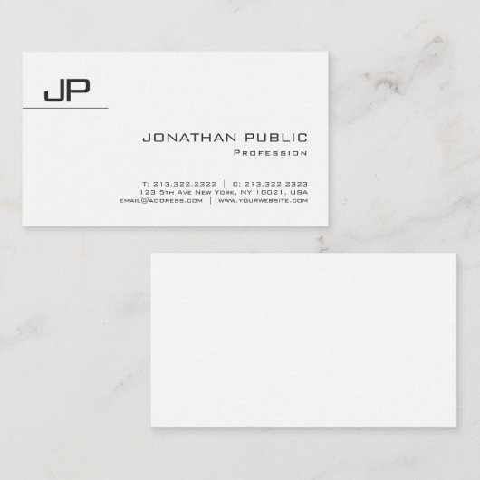 Hoch entwickelter glatter visitenkarte (Vorne/Hinten)