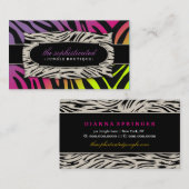 Hoch entwickelter Rosa-Tier-Sonnenuntergang des Visitenkarte (Vorne/Hinten)