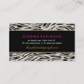 Hoch entwickelter Rosa-Tier-Sonnenuntergang des Visitenkarte (Rückseite)