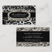 Hoch entwickelter Schwarz-Leopard des Visitenkarte (Vorne/Hinten)