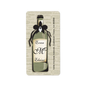 Hoch entwickelter Wein-Variationsaufkleber Adressaufkleber