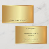 Hoch entwickeltes Goldberufliches modernes Visitenkarte (Vorne/Hinten)