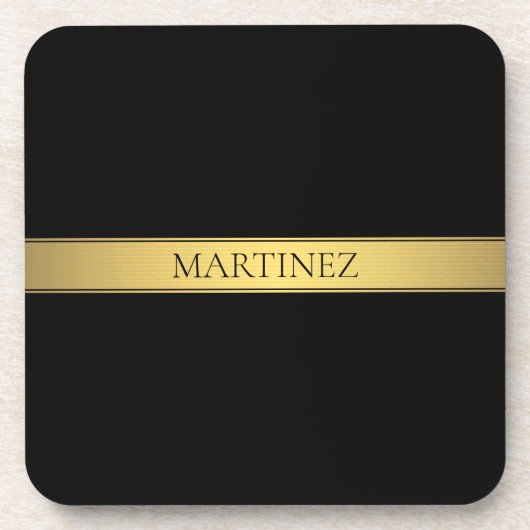 Hoch entwickeltes Imitat-Gold u. Schwarzes der Getränkeuntersetzer (Vorderseite)