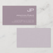 Hoch entwickeltes Monogramm-schlichter Visitenkarte (Vorne/Hinten)