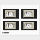 Hoch entwickeltes Silvester Party, Black & Tan Rechteckiger Aufkleber (Blatt)