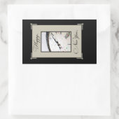 Hoch entwickeltes Silvester Party, Black & Tan Rechteckiger Aufkleber (Tasche)