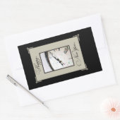 Hoch entwickeltes Silvester Party, Black & Tan Rechteckiger Aufkleber (Umschlag)