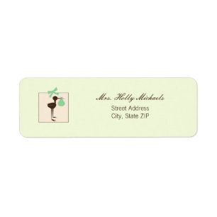 Hoch entwickeltes Storch-Grün u. Brown-Babyparty