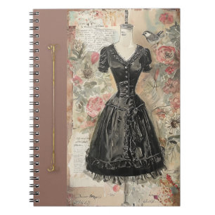 Hoch entwickeltes Vintages Schwarzes Dress LBD Tag Notizblock