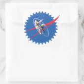 Hoch fahren quadratischer aufkleber (Tasche)