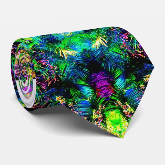 Hoch farbige Psychedelic Mandala Krawatte (Gerollt)