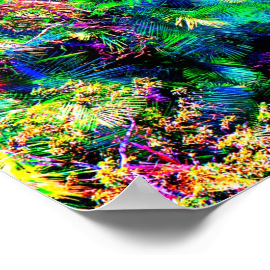 Hoch farbige Psychedelic Mandala Poster (Ecke)