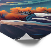 Hoch frei: Majestic Boho Eagle Illustration Poster (Ecke)