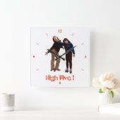 Hoch fünf! quadratische wanduhr (Zuhause)