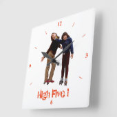 Hoch fünf! quadratische wanduhr (Winkel)