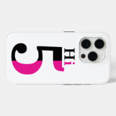 Hoch fünfrosa, modernes typografisches Design Case-Mate iPhone Hülle (Rückseite (Horizontal))