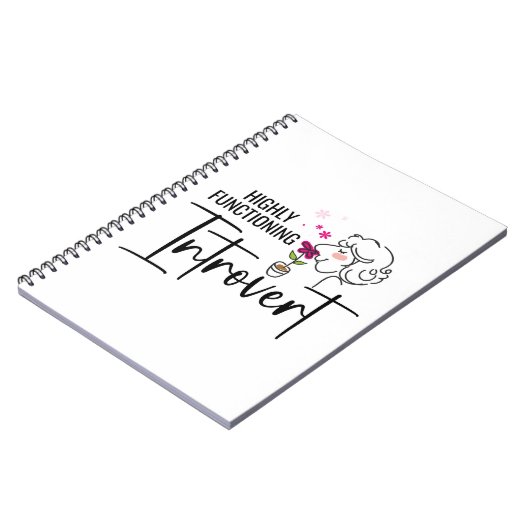 Hoch funktionierendes Introvert Spiral Foto Notebo Notizblock (Linke Seite)