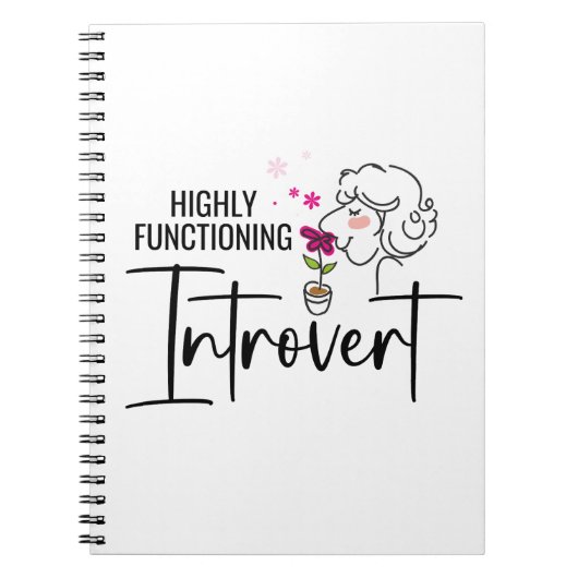 Hoch funktionierendes Introvert Spiral Foto Notebo Notizblock (Vorderseite)