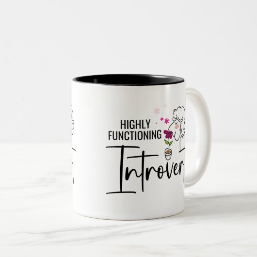 Hoch funktionierendes Introvert Zweifarbige Tasse (VorderseiteRechts)