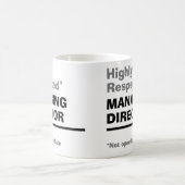 Hoch geschätzter Geschäftsführer Kaffeetasse (Mittel)