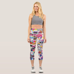 Hoch geschnitten capri leggings