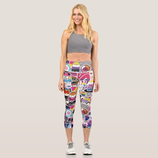 Hoch geschnitten capri leggings (Vorderseite)