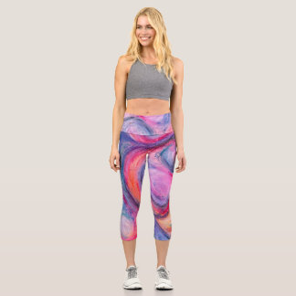 Hoch geschnittene Caprihosen Capri Leggings