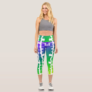 Hoch geschnittene Caprihosen Capri Leggings