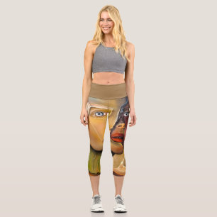  Hoch geschnittene Caprihosen  Capri Leggings