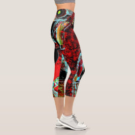 Hoch geschnittene Caprihosen – Serpent Frequency A Capri Leggings