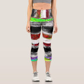 Hoch geschnittene Yoga-Capris – Reflection Layers Capri Leggings (Vorderseite)