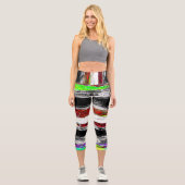 Hoch geschnittene Yoga-Capris – Reflection Layers Capri Leggings (Vorderseite)