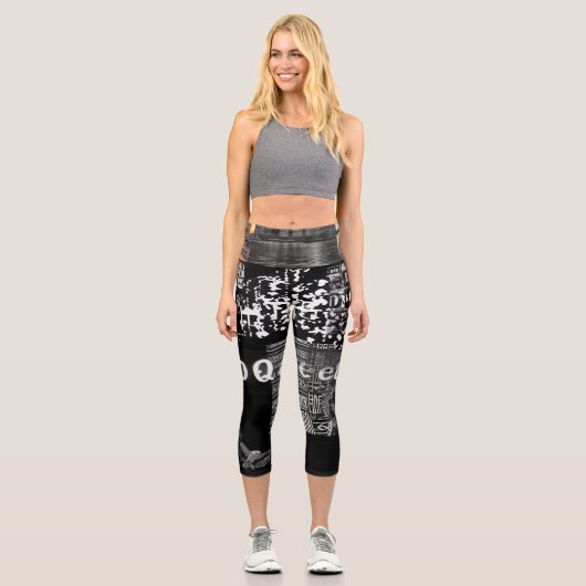 Hoch gewaiste Capris: Flattering Style. Capri Leggings (Vorderseite)