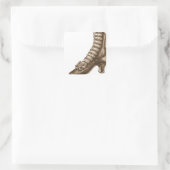Hoch gezogener Viktorianischer Schuh Quadratischer Aufkleber (Tasche)