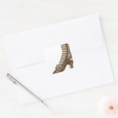 Hoch gezogener Viktorianischer Schuh Quadratischer Aufkleber (Umschlag)