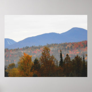 Hoch Gipfel Adirondacks Herbstgebirge Wald Poster