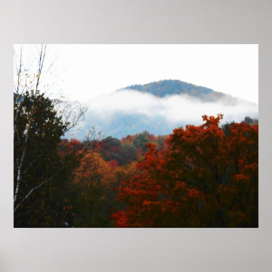 Hoch Gipfel Adirondacks Herbstgebirge Wald Poster (Vorne)