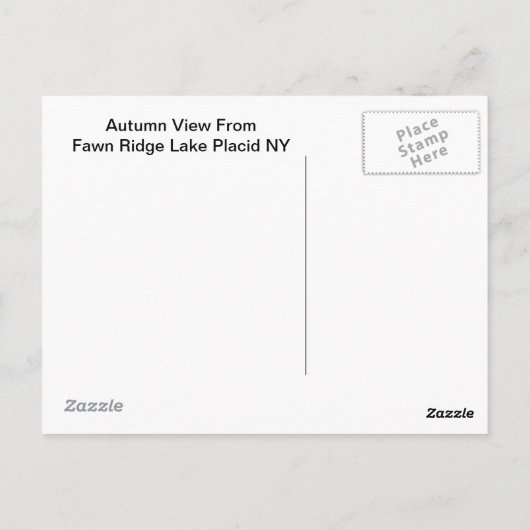 Hoch Gipfel Adirondacks Herbstgebirge Wald Postkarte (Rückseite)