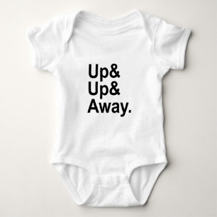 Hoch, hoch und weg Fliegende Motivations-Express Baby Strampler