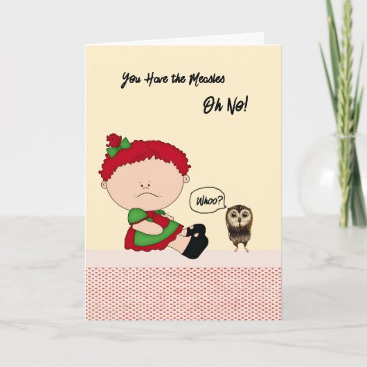 Hoch kindersichere Karte mit Masern (Vorderseite)