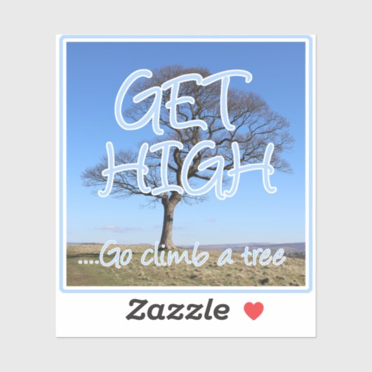 Hoch klettern Sie auf einen Baumarboristen Aufkleber (Blatt)