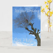 Hoch klettern Sie auf einen Baumarboristen Karte (Gelbe Blume)